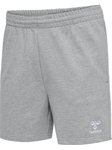 hummel Freizeithose hmlGO 2.0 Sweatshorts (Bio-Baumwolle) kurz grau Damen