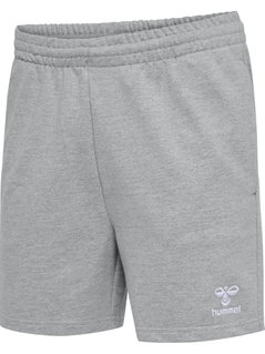 hummel Freizeithose hmlGO 2.0 Sweatshorts (Bio-Baumwolle) kurz grau Damen