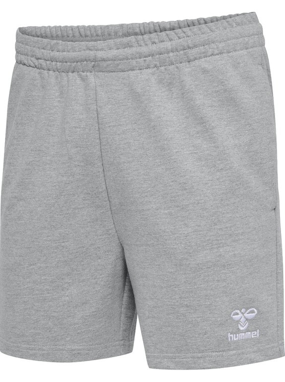 hummel Freizeithose hmlGO 2.0 Sweatshorts (Bio-Baumwolle) kurz grau Damen