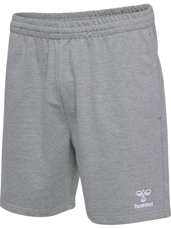 hummel Freizeithose hmlGO 2.0 Sweatshorts (Bio-Baumwolle) kurz grau Herren