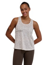 hummel Tanktop hmlCOURT AOP Light Weight (atmungsaktiv, leicht) beige/grau Damen