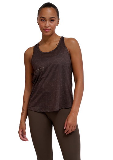 hummel Tanktop hmlCOURT AOP Light Weight (atmungsaktiv, leicht) coffeebraun Damen