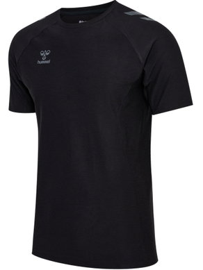 koszulka treningowa hmlCIMA 2.0 Jersey (bardzo elastyczny materiał, miękki materiał) czarny melange męska