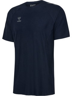 Hummel Training T-shirt hmlCIMA 2.0 Jersey (very stretchy material, soft material) navy blue men's