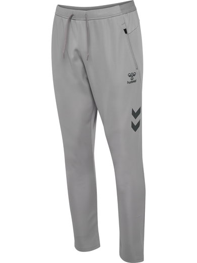 hummel Trainingshose hmlCIMA 2.0 Pants (rec. Polyester, mit Reißverschlusstaschen) lang grau Herren