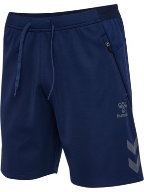 hummel Trainingshose hmlCIMA 2.0 Shorts (rec. Polyester, mit Reißverschlusstaschen) kurz marineblau Herren