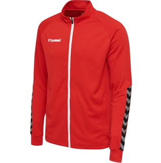 hummel Sport-Trainingsjacke hmlAUTHENTIC Poly Zip (gestrickter Polyester, mit Reißverschlusstaschen) rot Kinder