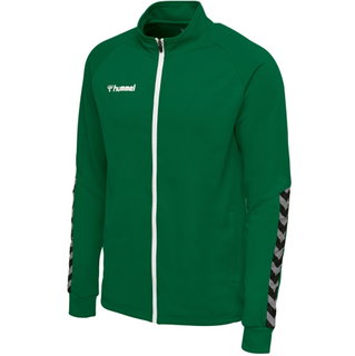 hummel Sport-Trainingsjacke hmlAUTHENTIC Poly Zip (gestrickter Polyester, mit Reißverschlusstaschen) dunkelgrün Kinder