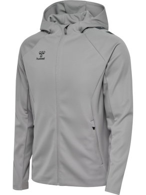 hummel Training Jacket hmlCIMA 2.0 Zip Hoodie (recycled Polyester, with hood) grey Men's