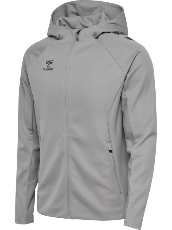 hummel Trainingsjacke hmlCIMA 2.0 Zip Hoodie (rec. Polyester, mit Kapuze) grau Herren
