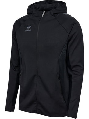 hummel Kurtka treningowa hmlCIMA 2.0 Zip Hoodie (recyklingowany poliester, z kapturem) czarna Męska