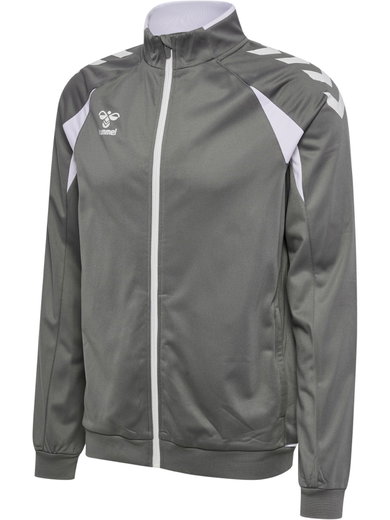 hummel Trainingsjacke hmlCORE 2.0 Track Zip (100% rec. Polyester) grau/weiss Herren