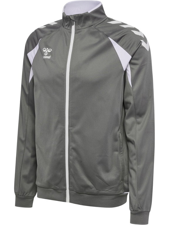 hummel Trainingsjacke hmlCORE 2.0 Track Zip (100% rec. Polyester) grau/weiss Herren