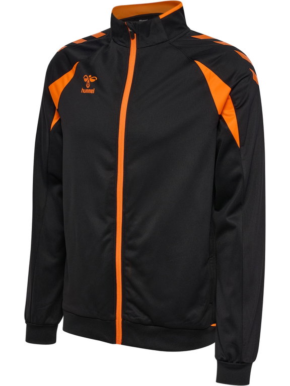 hummel Trainingsjacke hmlCORE 2.0 Track Zip (100% rec. Polyester) schwarz/orange Herren