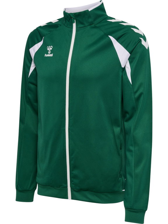hummel Training Jacket hmlCORE 2.0 Track Zip (100% recycled Polyester) dark green/white Men's