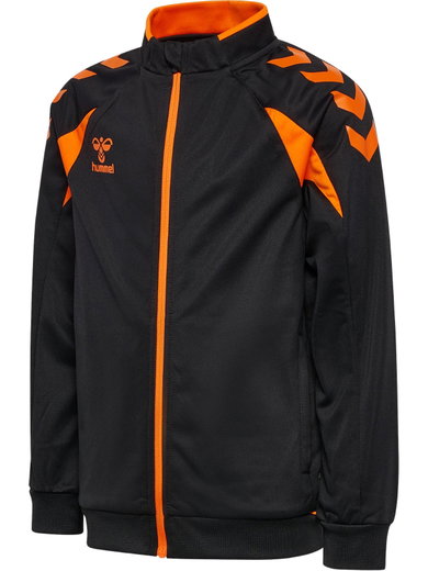 hummel Training Jacket hmlCORE 2.0 Track Zip (100% recycled Polyester) black/orange Boys