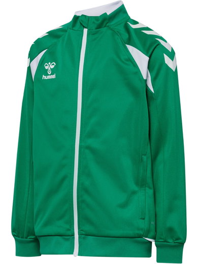 hummel Trainingsjacke hmlCORE 2.0 Track Zip (100% rec. Polyester) grün/weiss Jungen