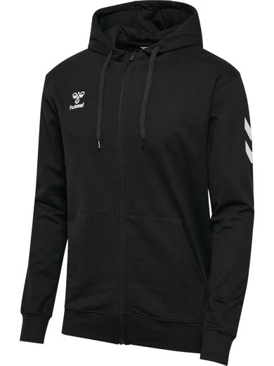 Hummel Training Jacket hmlGO 2.0 Chevron Full-Zip Hoodie (Cotton, with Hood) Black Men's
