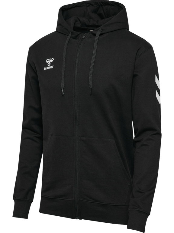 hummel Trainingsjacke hmlGO 2.0 Chevron Full-Zip Hoodie (Baumwolle, mit Kapuze) schwarz Herren