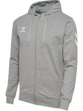 hummel Trainingsjacke hmlGO 2.0 Chevron Full-Zip Hoodie (Baumwolle, mit Kapuze) grau Herren