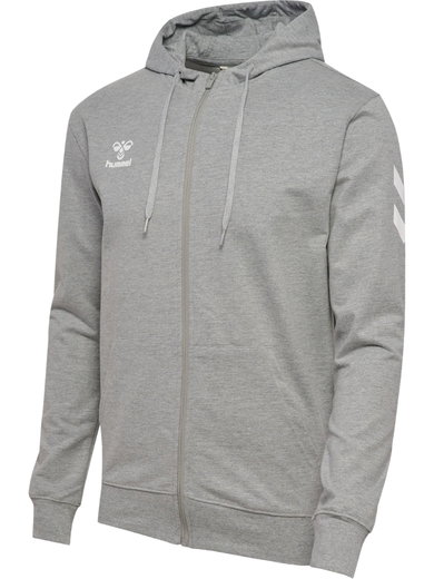 hummel Training Jacket hmlGO 2.0 Chevron Full-Zip Hoodie (Cotton, with Hood) grey Men's