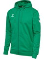 hummel Trainingsjacke hmlGO 2.0 Chevron Full-Zip Hoodie (Baumwolle, mit Kapuze) grün Herren