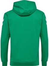 hummel Kurtka treningowa hmlGO 2.0 Chevron Full-Zip Hoodie (bawełna, z kapturem) zielona męska