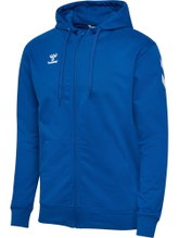 Hummel training jacket hmlGO 2.0 Chevron full-zip hoodie (cotton, with hood) blue men's
