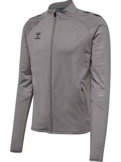 hummel Trainingsjacke hmlPRO Training Zip (rec. Polyester, schnelltrocknend) grau Herren