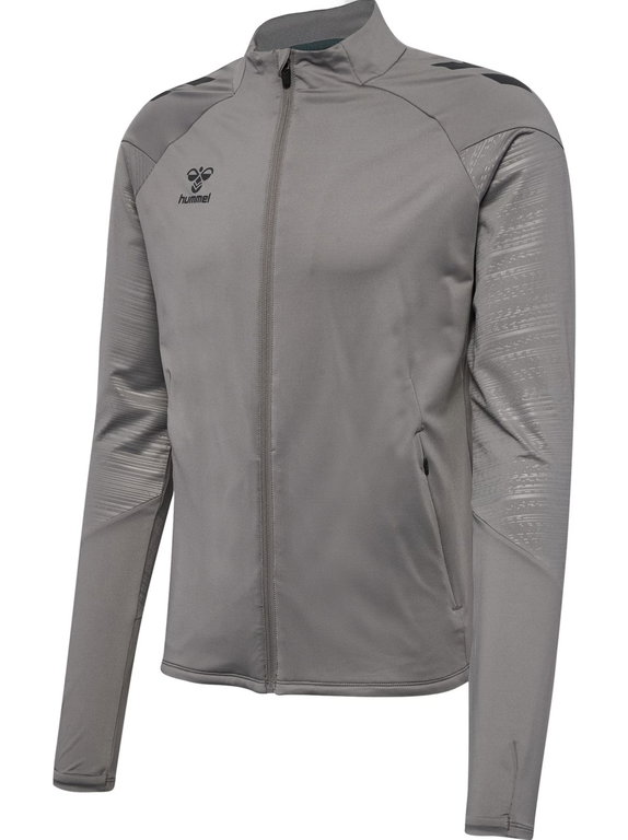 hummel Trainingsjacke hmlPRO Training Zip (rec. Polyester, schnelltrocknend) grau Herren
