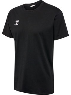 hummel Sport/Freizeit-Tshirt hmlGO 2.0 (Bio-Baumwolle, klassisch Design) Kurzarm schwarz Herren