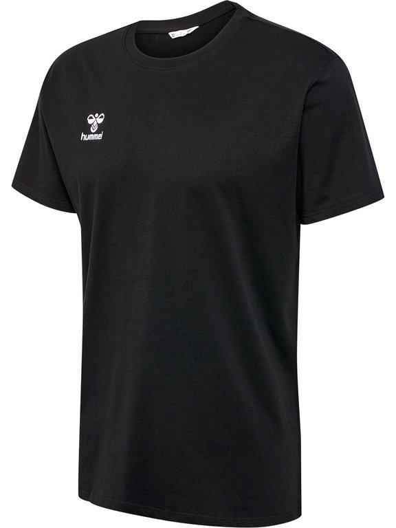 hummel Sport/Freizeit-Tshirt hmlGO 2.0 (Bio-Baumwolle, klassisch Design) Kurzarm schwarz Herren
