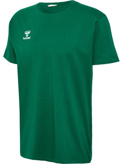 hummel Sport/Czas wolny T-shirt hmlGO 2.0 (Bawełna organiczna, klasyczny design) Krótki rękaw ciemnozielony Mężczyźni