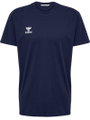 hummel Sport/Freizeit-Tshirt hmlGO 2.0 (Bio-Baumwolle, klassisch Design) Kurzarm marineblau Herren