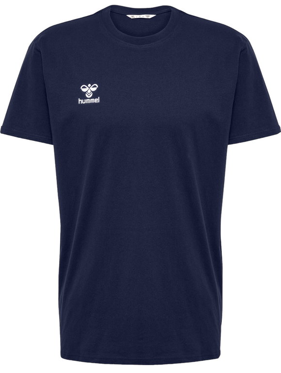 hummel Sport/Freizeit-Tshirt hmlGO 2.0 (Bio-Baumwolle, klassisch Design) Kurzarm marineblau Herren