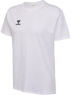 hummel Sport/Freizeit-Tshirt hmlGO 2.0 (Bawełna organiczna, klasyczny design) Krótki rękaw biały Mężczyźni