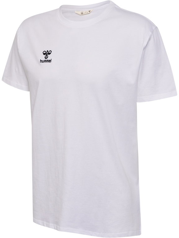 hummel Sport/Freizeit-Tshirt hmlGO 2.0 (Bio-Baumwolle, klassisch Design) Kurzarm weiss Herren