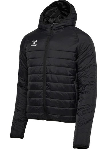 hummel Winterjacke hmlGO Quilted Hood (leicht, atmungsaktiv) schwarz Herren