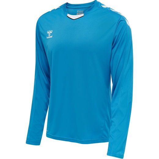 hummel Sport-Langarmshirt hmlCORE XK Poly Jersey (Interlock-Stoff) blau Herren