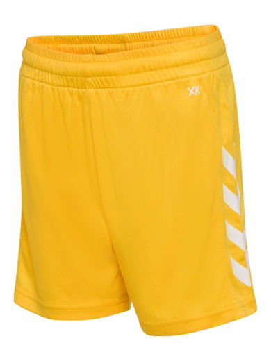 hummel Sporthose hmlCORE XK Poly Shorts (robuster Doppelstrick, ohne Seitentaschen) Kurz sonnengelb Kinder