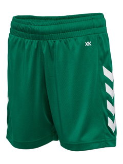 hummel Sporthose hmlCORE XK Poly Shorts (robuster Doppelstrick, ohne Seitentaschen) Kurz dunkelgrün Kinder