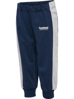 Hummel leisure jogging trousers hmlMINI Loose ADJ Waist Pant (organic cotton) long dark blue/grey toddlers