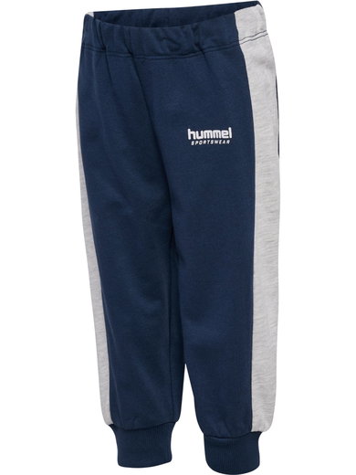 Hummel leisure jogging trousers hmlMINI Loose ADJ Waist Pant (organic cotton) long dark blue/grey toddlers
