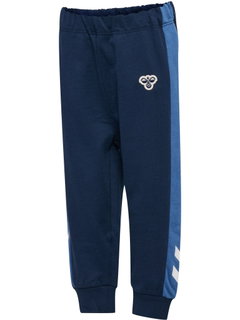 Hummel leisure jogging trousers hmlMINI Reg Block Pant (cotton) long dark blue toddlers