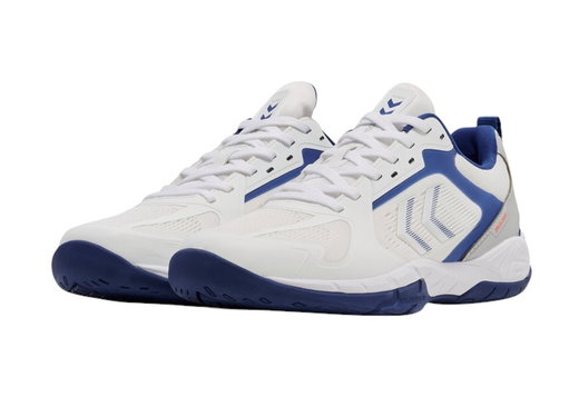 hummel Hallen-Indoorschuhe Speed Court weiss/blau Herren