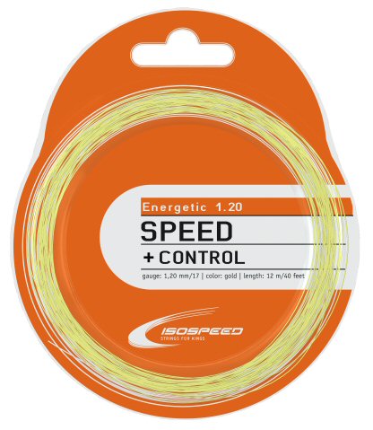 IsoSpeed Tennissaite Energetic (Power+Kontrolle) gelbgold 12m Set