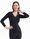 Medima Unterwäsche Langarmshirt mit Spitze (20% Angora) schwarz Damen (Gr. S-L)