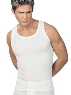 Medima Unterwäsche Achselhemd ärmellos (40% Angora und Wolle) weiss Herren (Gr. XL-XXL)