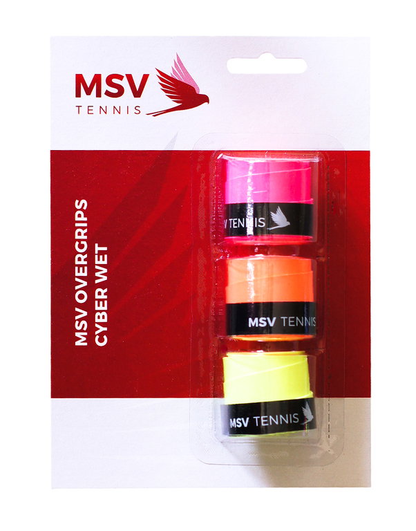 MSV Overgrip Cyber Wet 0.6mm (Schweissabsorption/Haltbarkeit) sortiert 3er