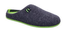 nanga Hausschuhe Pantoffel Wool Slipper - 100% Schurwolle - grau/grün (Größe 41-42)